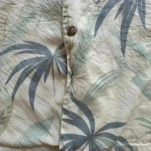 Vintage Tommy Bahama Palm Trees Hawaiian 100% Silk Shirt Size 2XL - Picture 6 of 7